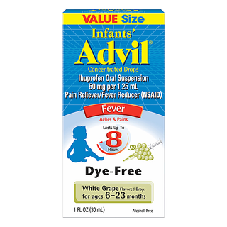 Advil Pain Reliever/Fever Reducer, 50 Mg, Drops, White Grape, 6 23 Months, Value Size 1 Oz