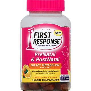 First Response Multivitamin, PreNatal & PostNatal, Gummies, Orange Punch Flavor