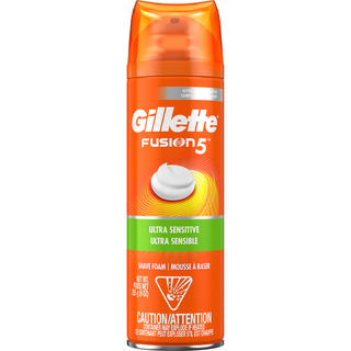 Gillette Fusion5 Ultra Sensitive Shave Foam 9 Oz Spray Bottle