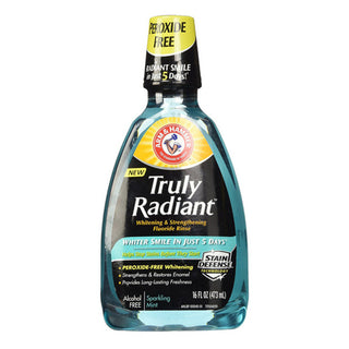 Arm & Hammer Truly Radiant Sparkling Mint Whitening Strengthening Fluoride Rinse 16 Fl. Oz. Bottle