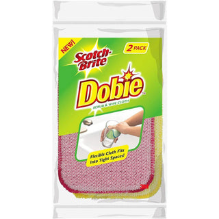 Scotch-Brite Dobie Scrub & Wipe Cloth, 2 Cloths