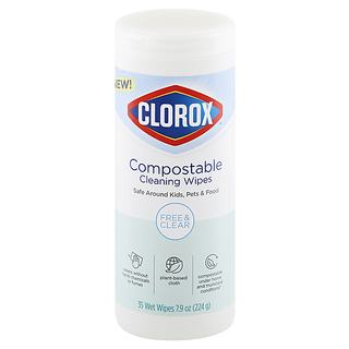 Clorox Compostable Free & Clear Cleaning Wipes