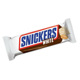 Snickers Candy White Chocolate Bar, Full Size, 1.41 Oz