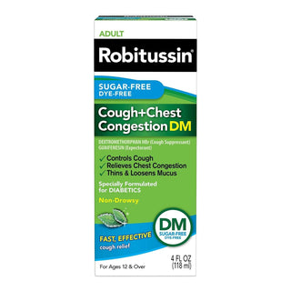 Robitussin Cough + Chest Congestion Dm, Sugar Free, Adult 4 Fl Oz