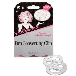 Hollywood Fashion Secrets Bra Converting Clips, Clear, 2 Pcs
