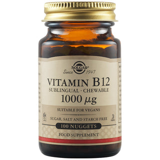 Solgar Sublingual Vitamin B 12, 1,000 Mcg, 100 Nuggets