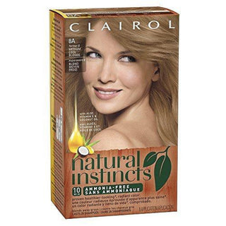 Natural Instincts Clairol 8A / 6 Linen Medium Cool Blonde, Semi-Permanent Hair Color, 1 Kit