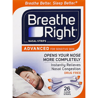 Breathe Right Nasal Strips, Advanced, Clear
