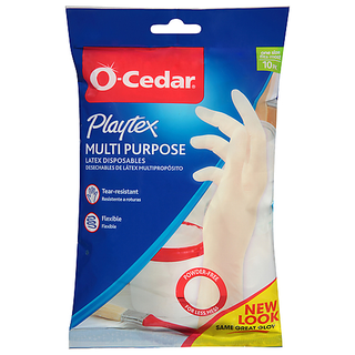 O-Cedar Gloves, Multi Purpose, Latex Disposables, 10 Pack