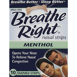 Breathe Right Nasal Strips, Sm/Med, Menthol