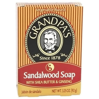 Grandpa's Brands Sandalwood Soap With Shea Butter And Ginseng - 3.25 Oz