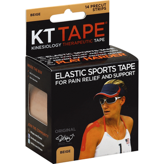 KT Tape Sports Elastic, Beige, Original, Precut Strips
