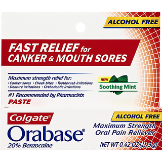 Colgate Orabase Alcohol Free Maximum Strength Oral Pain Reliever