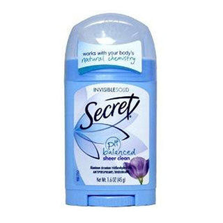 Secret pH Balanced Sheer Clean Invisible Solid Antiperspirant/Deodorant 1.6 Oz. Stick
