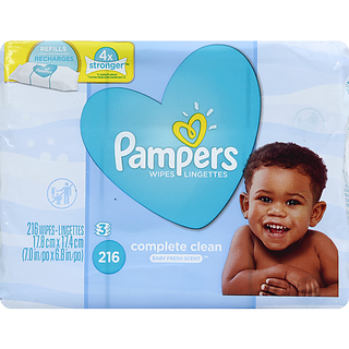 Pampers Complete Clean Wipes, Baby Fresh Scent, Refills, 3 Packs