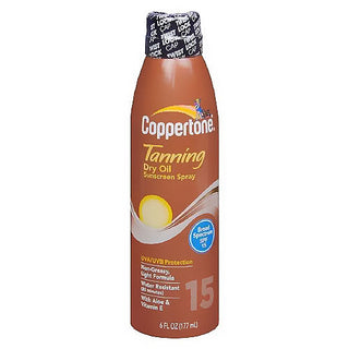 Coppertone Tanning Sunscreen, Dry Oil, Spray, Broad Spectrum SPF 15