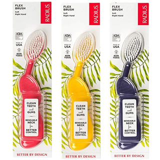Radius Right Handed Soft Scuba Toothbrush Assorted Colors