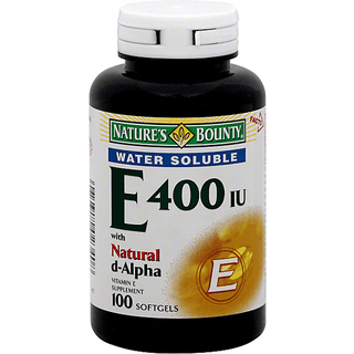 Nature's Bounty E With Natural D-Alpha, 400 IU, Softgels