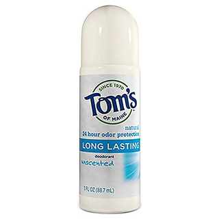 Tom's of Maine Natural Long-Lasting Unscented Roll-On Deodorant 6X 3 Oz