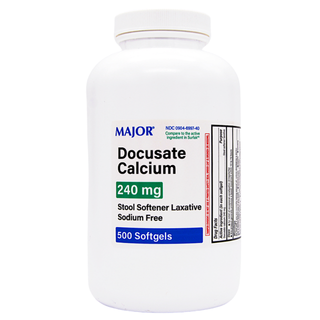 Major Docusate Calcium Stool Softener 240 Mg - 500 Softgels (Surfak)