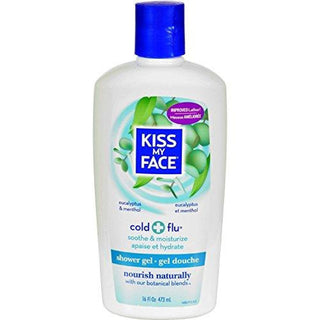 Kiss My Face Cold + Flu Shower Gel Eucalyptus & Menthol, 16 Oz