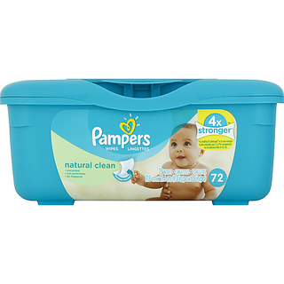 Pampers Natural Clean Wipes 72 Ct Tub
