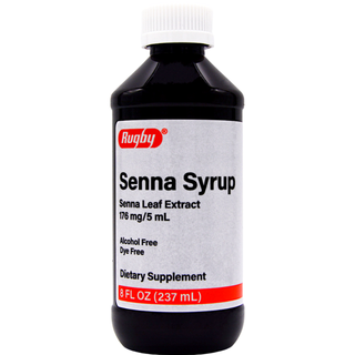 Rugby Senna Leaf Extract Syrup 176mg/5mL Dietary Supplement - 8 Fl Oz
