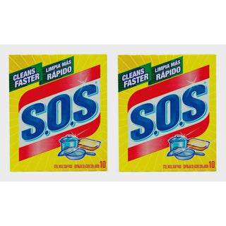 Clorox Reusable S.O.S Soap Filled Steel Wool Pads, 10 Pads