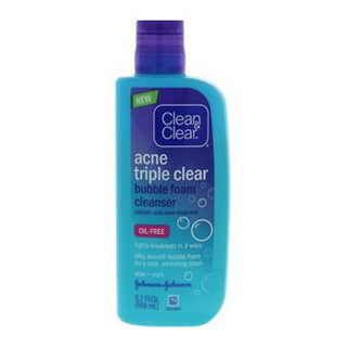 Clean & Clear Acne Triple Bubble Foam Cleanser 5.7 Oz