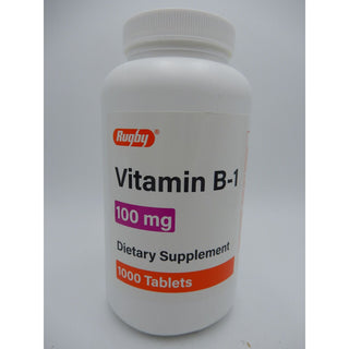 Rugby Vitamin B-1 100 Mg Supplement, 1000 Tablets 810006730210VL