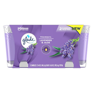 S.C. Johnson Glade Tranquil Lavender & Aloe Scented Candles