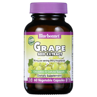 Bluebonnet Super Fruit Grape Seed Extract Supplement, 60 Count, White