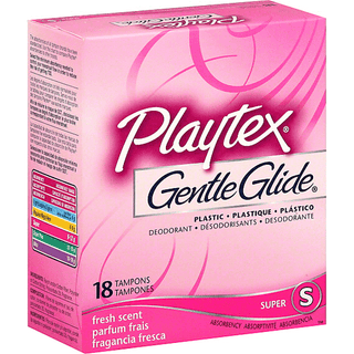 Playtex Gentle Glide Tampons, Plastic, Super Absorbency, Fresh Scent Deodorant