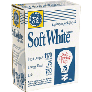 GE Light Bulb, Soft White, 75 Watts