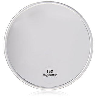 Harry D Koenig & Co. 15x Magnification Mirror With Suction Cup, Round, 5 Inch