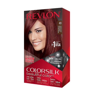Revlon ColorSilk Beautiful Color Hair Color, Permanent, 49 Auburn Brown