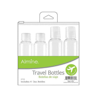 Annie Almine 4pcs Travel Bottles 3oz In Pouch