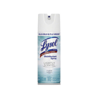 Lysol Lightly Scented Disinfectant Spray, Crystal Waters, 12.5 Oz
