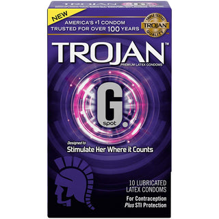Trojan G Spot Latex Condoms, Premium, Lubricated