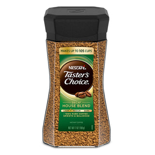 Nescafe Taster's Choice, Decaf House Blend Light Medium Roast Instant Coffee, 7 Oz. Jar