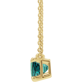 14K Yellow Gold Lab Grown Alexandrite 18" Necklace