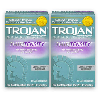 Trojan Sensitivity Thintensity Lubricated Latex Condoms DISCONTINUED