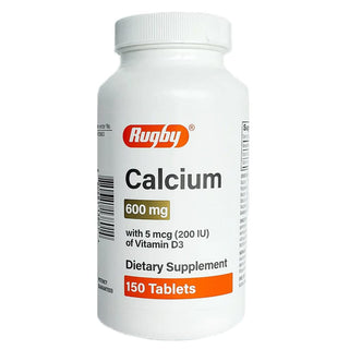 Rugby Vitamins Calcium 600mg With 5mcg Of Vitamin D3 150 Tablets