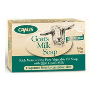 Nature Pure Vegetal Base Soap Bar With Goat Milk, Fragrance Free, 5 Oz, By Canus