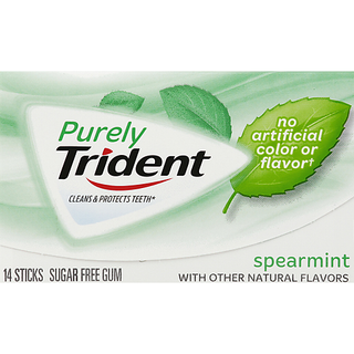 Trident Purely Spearmint Sugar Free Gum, 14 Pieces