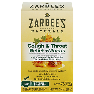 Zarbee's Naturals Daytime Drink Mix Lemon Flavor Cough & Throat Relief + Mucus