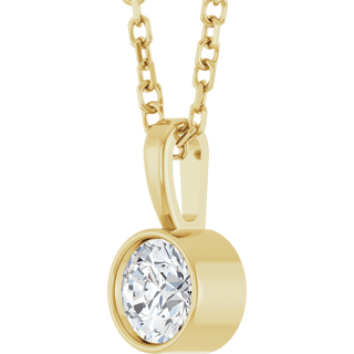 Élise Bezel Diamond Necklace 0.25 CT Natural Diamond