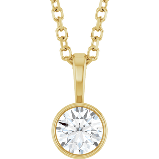 Élise Bezel Diamond Necklace 0.25 CT Natural Diamond
