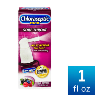 Chloraseptic Max Strength Sore Throat Spray, Wild Berries Flavor