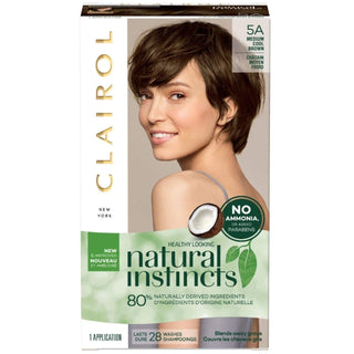 Natural Instincts Clairol 5A / 24 Clove Medium Cool Brown, Semi-Permanent Hair Color, 1 Kit